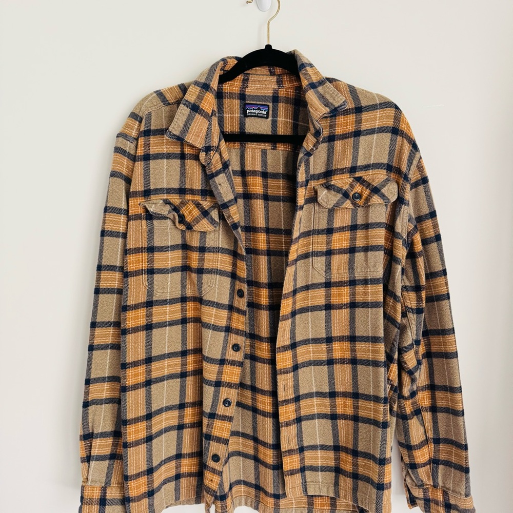Patagonia Mojave Khaki Fjord Flannel Shirt